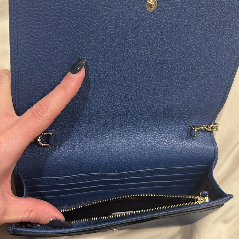 ‼️SOLD‼️   Gucci Leather Crossbody Bag blue - Picture 4 of 9